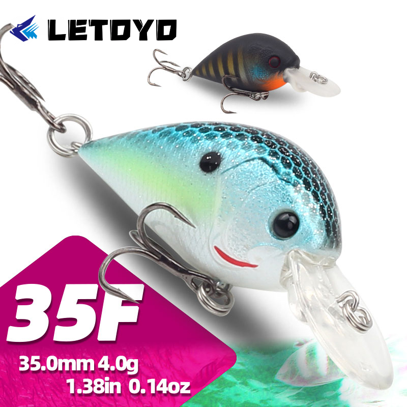 Fishing Lure Topwater - LETOYO Mini Crankbait Lure Wobblers 35mm