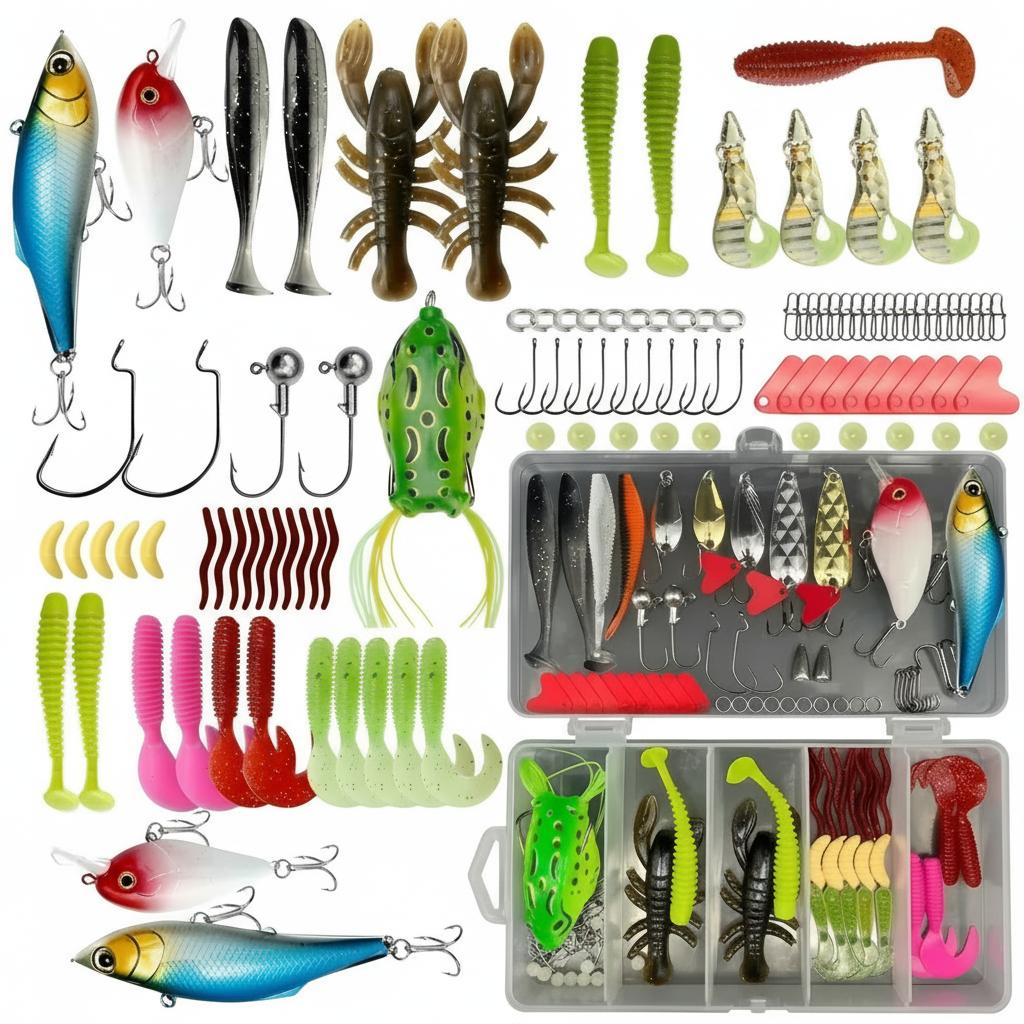 Fishing Lure Box - 133Pcs Premium Fishing Lures Tackle Box