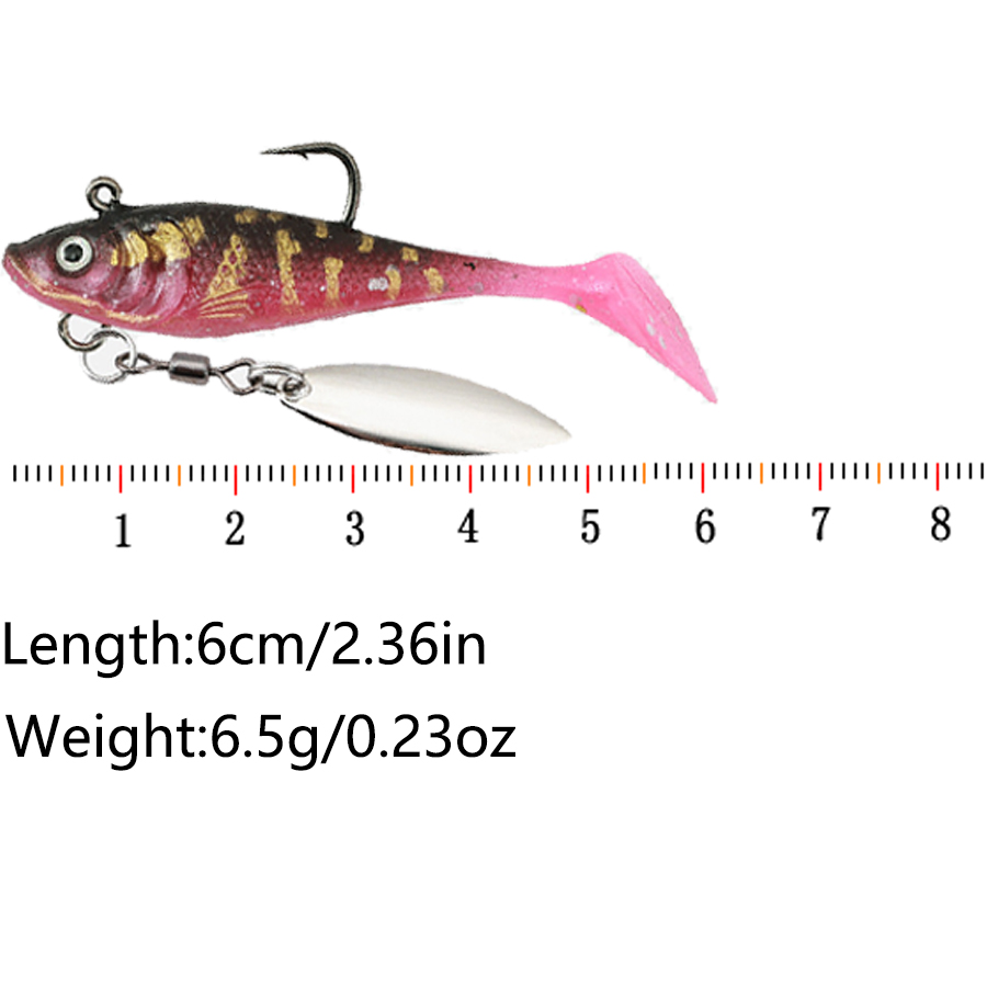 5PCS T-Tail Soft Bait Artifici – Fishing Lure Blade Bait Bewertung und Preis