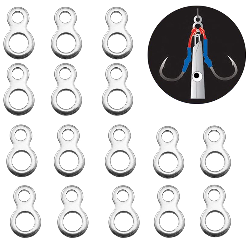 10-50Pcs Stainless Steel Fishi – Fishing Lure Accessories Bewertung und Preis