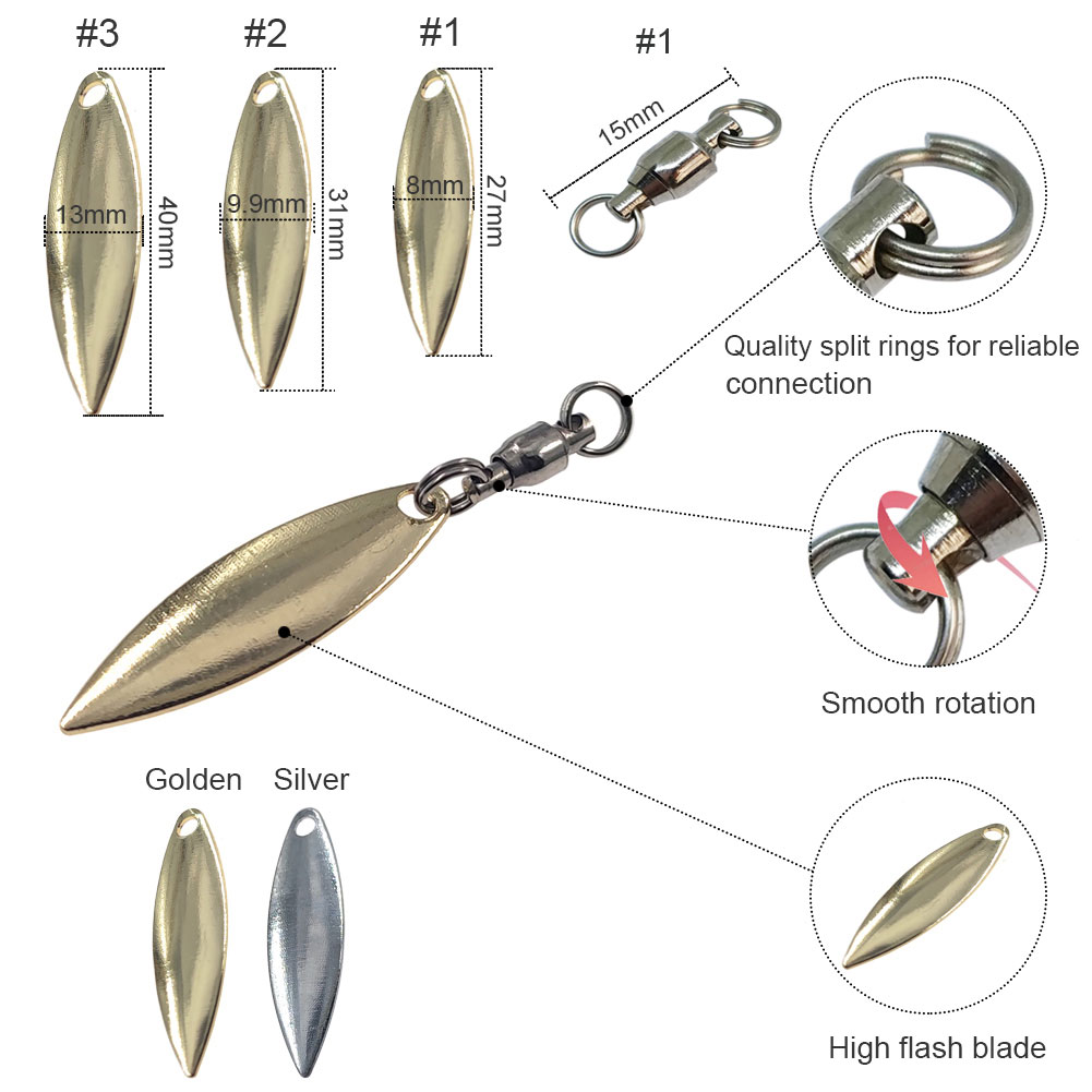 10pcs Willowleaf Blades Spinne – Fishing Lure Buzzbait Bewertung und Preis
