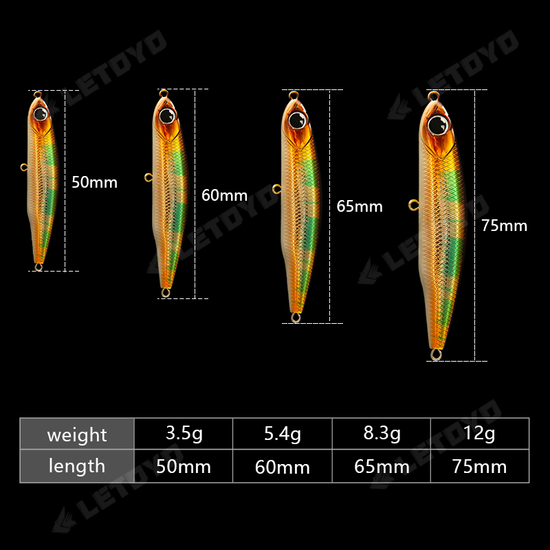 LETOYO Sinking Pencil 17g 12g- – Fishing Lure Topwater Bewertung und Preis