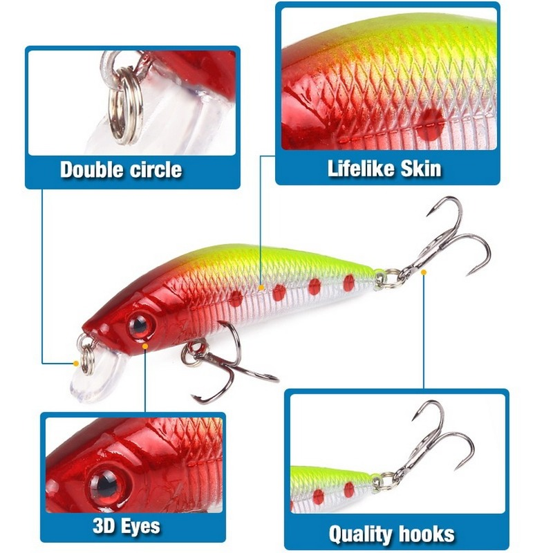 Fishing Lure 70mm 8g 3D Eyes C – Fishing Lure Crankbait Bewertung und Preis