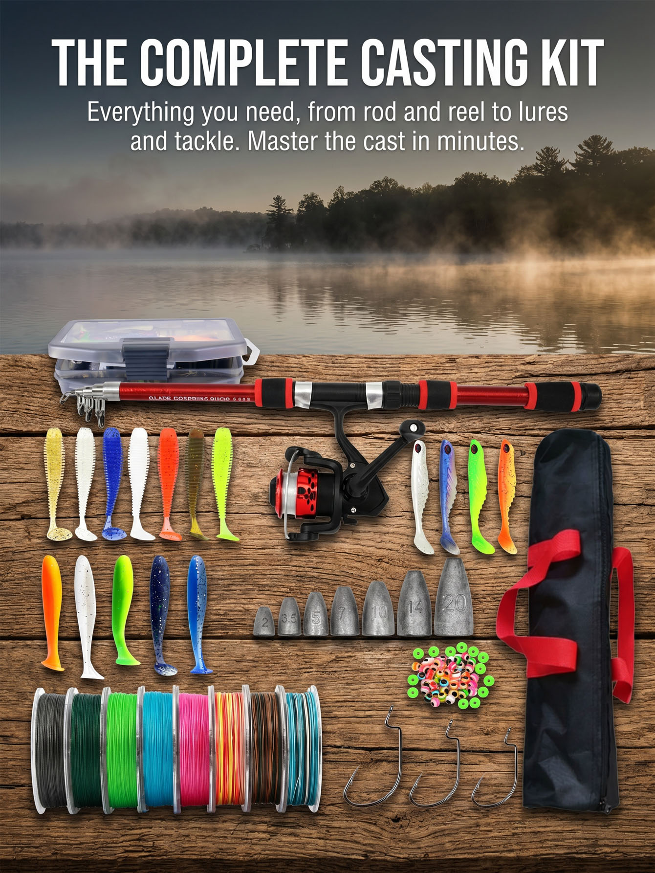 Fishing Rod Reel Combos Collap – Fishing Lure Making Kit Bewertung und Preis
