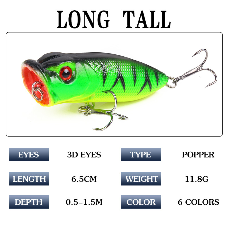 6pcs 6colors（opp bag）/5pcs 5co – Fishing Lure Topwater Bewertung und Preis