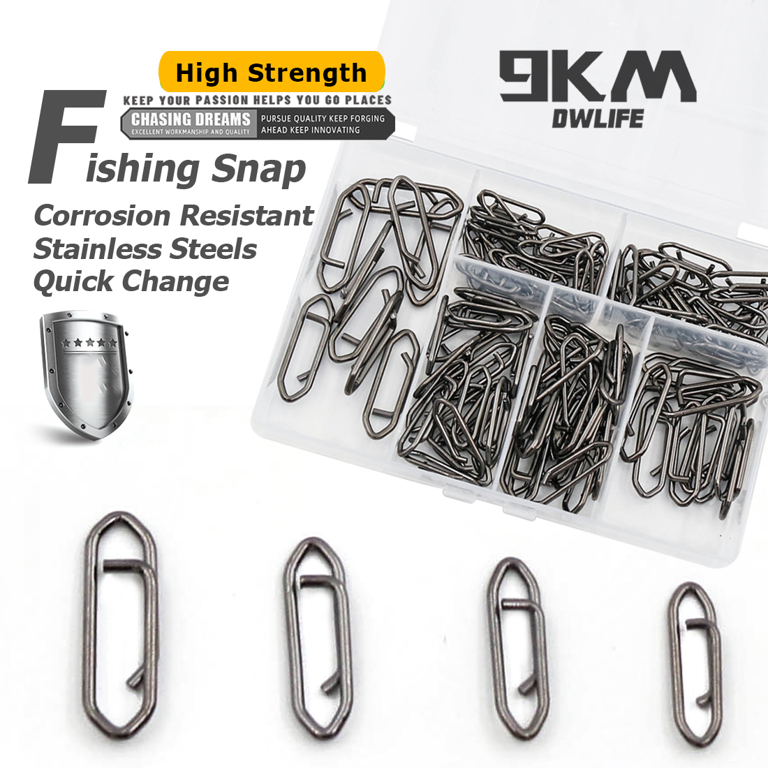 9KM Fishing Snap Kit 110pcs St – Fishing Lure Kit Bewertung und Preis